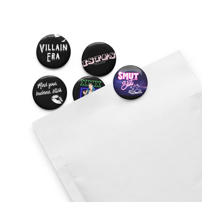 Set of pin buttons