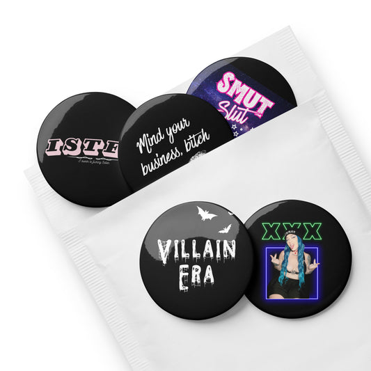 Set of pin buttons